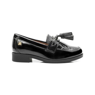 Foto 6 | Mocasin Infantil Formal Elegante Salamandra Charol Negro Negro