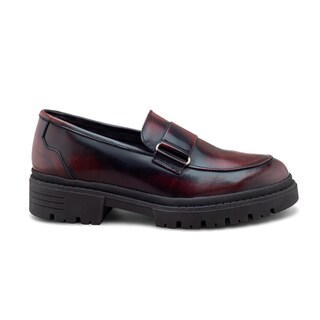 Foto 2 | Zapato Casual Tipo Loafer Vino Para Hombre Con Suela Chunky
