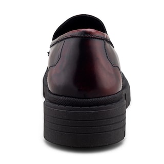 Foto 3 | Zapato Casual Tipo Loafer Vino Para Hombre Con Suela Chunky
