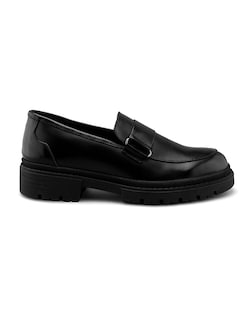 Foto 2 | Zapato Casual Loafer Negro Para Hombre Con Suela Gruesa