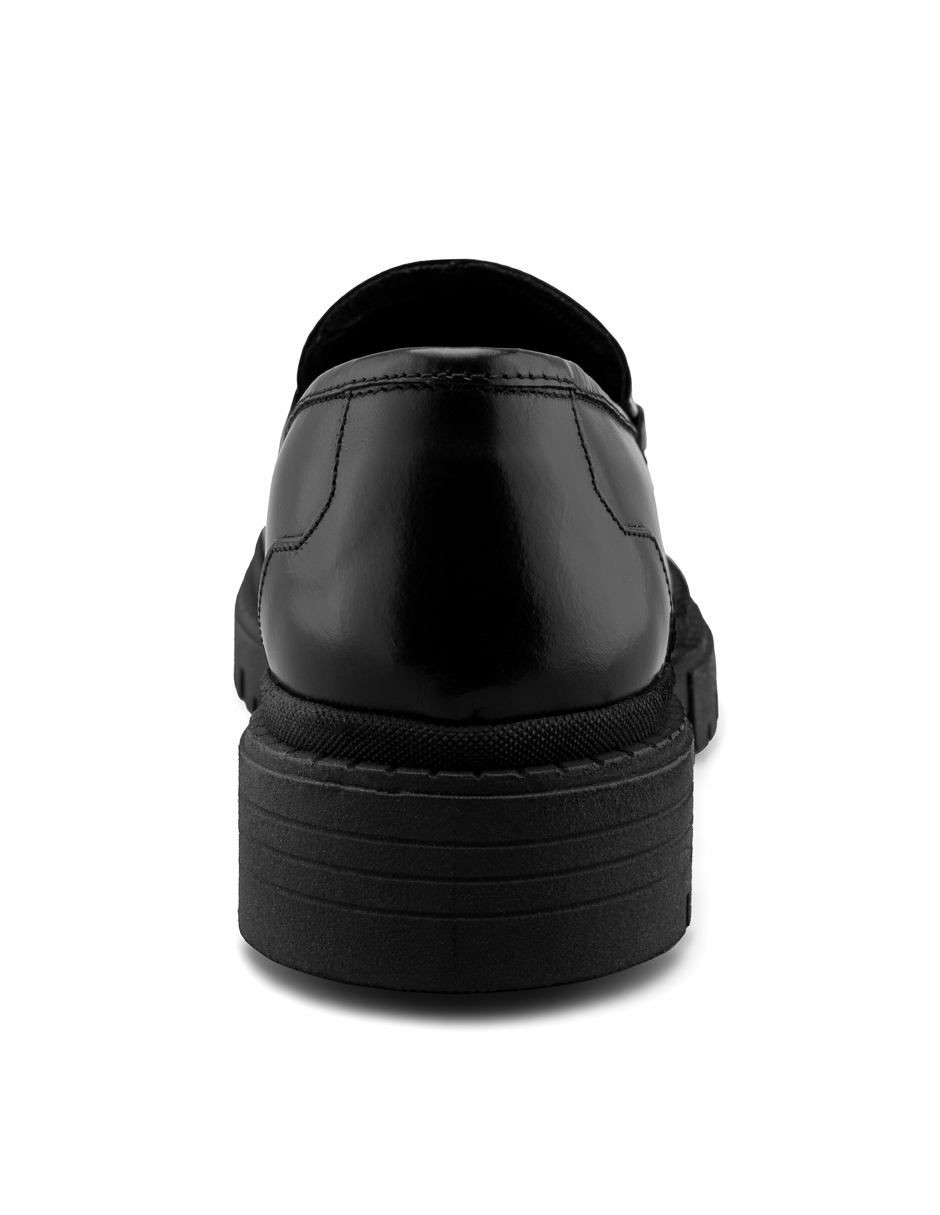 Foto 3 | Zapato Casual Loafer Negro Para Hombre Con Suela Gruesa