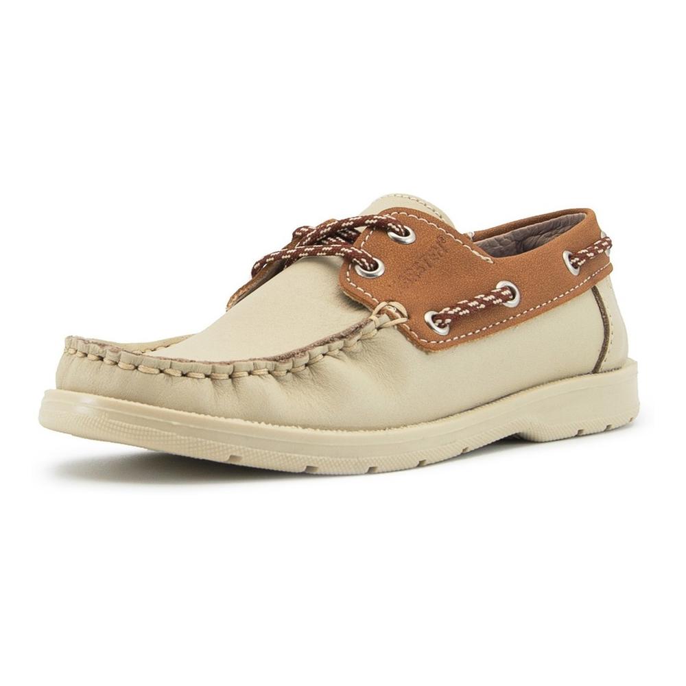 Foto 3 pulgar | Zapato De Piel Karsten Estilo Mocasin Beige/cafe 18-24 Beige