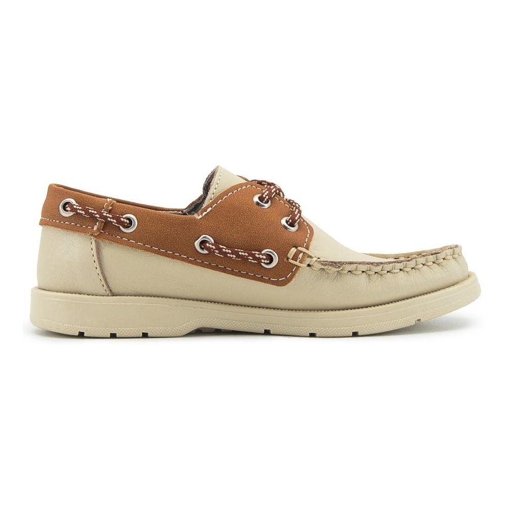 Foto 5 pulgar | Zapato De Piel Karsten Estilo Mocasin Beige/cafe 18-24 Beige