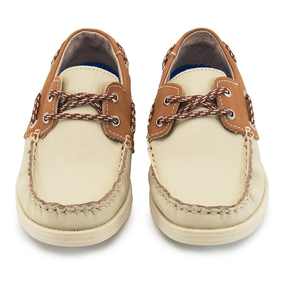 Foto 5 | Zapato De Piel Karsten Estilo Mocasin Beige/cafe 18-24 Beige