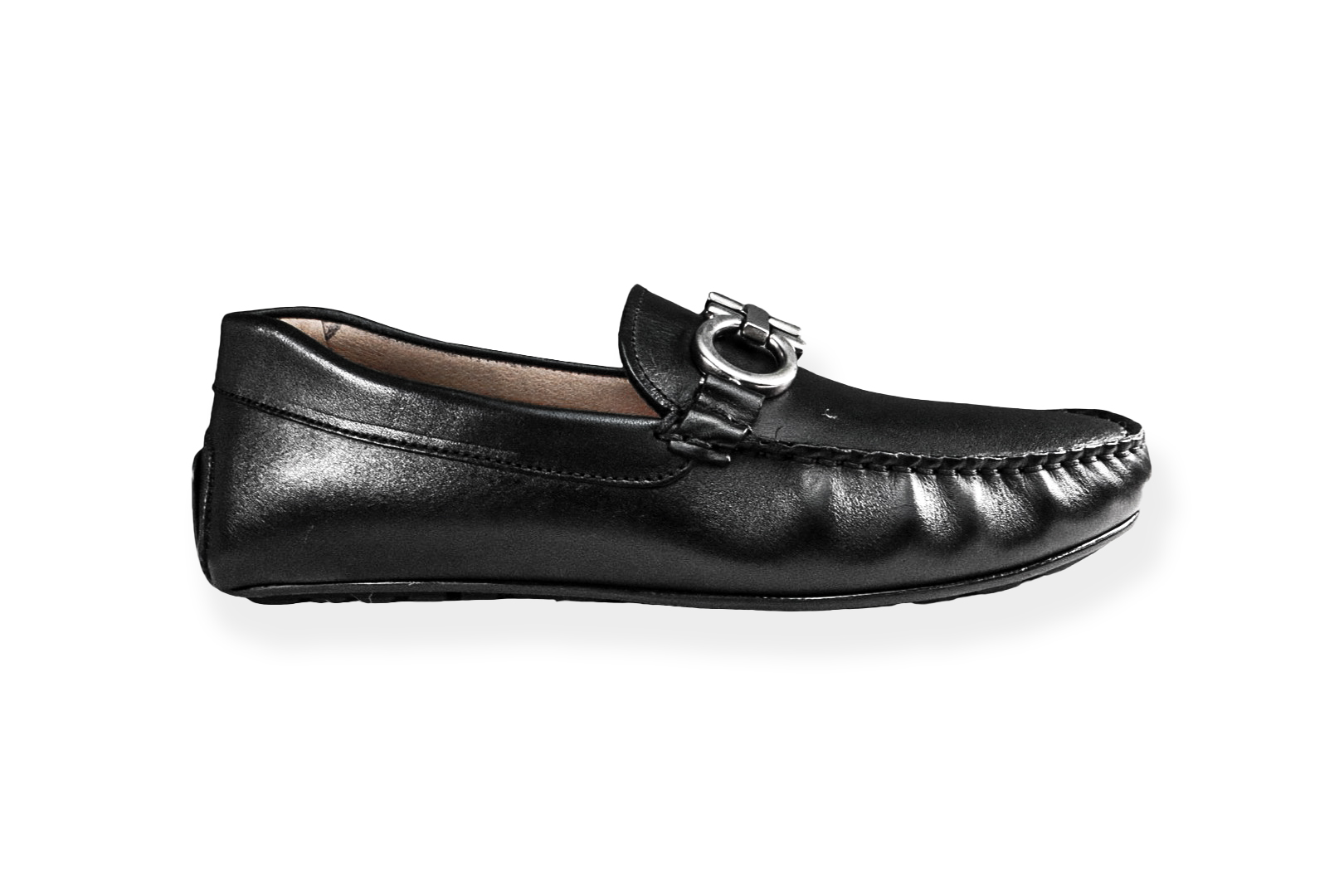 Foto 2 pulgar | Mocasín Casual Hombre Benissimo 1602 Piel Negra Hebilla