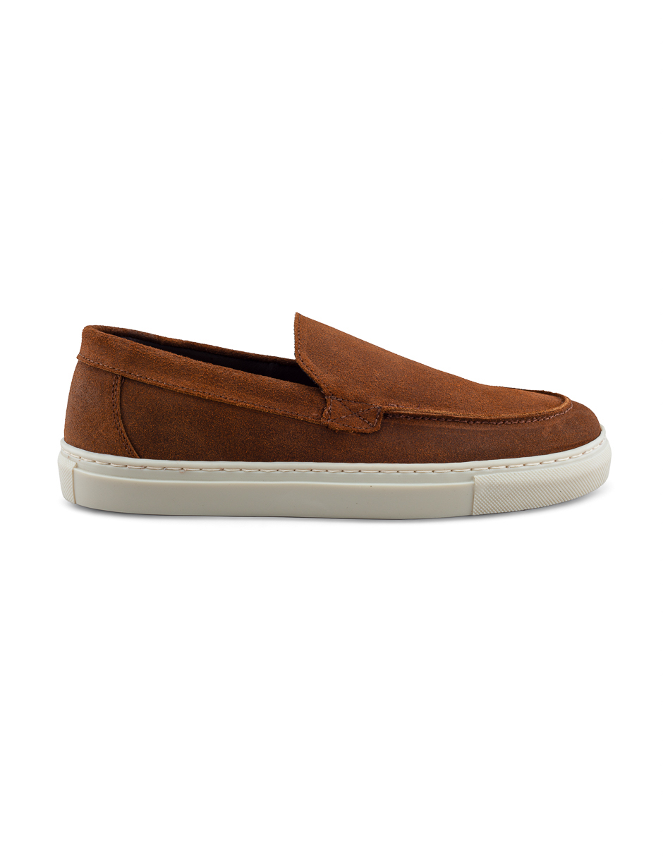 Foto 3 pulgar | Zapato Mocasín Tipo Sneaker Para Hombre En Gamuza Encerada