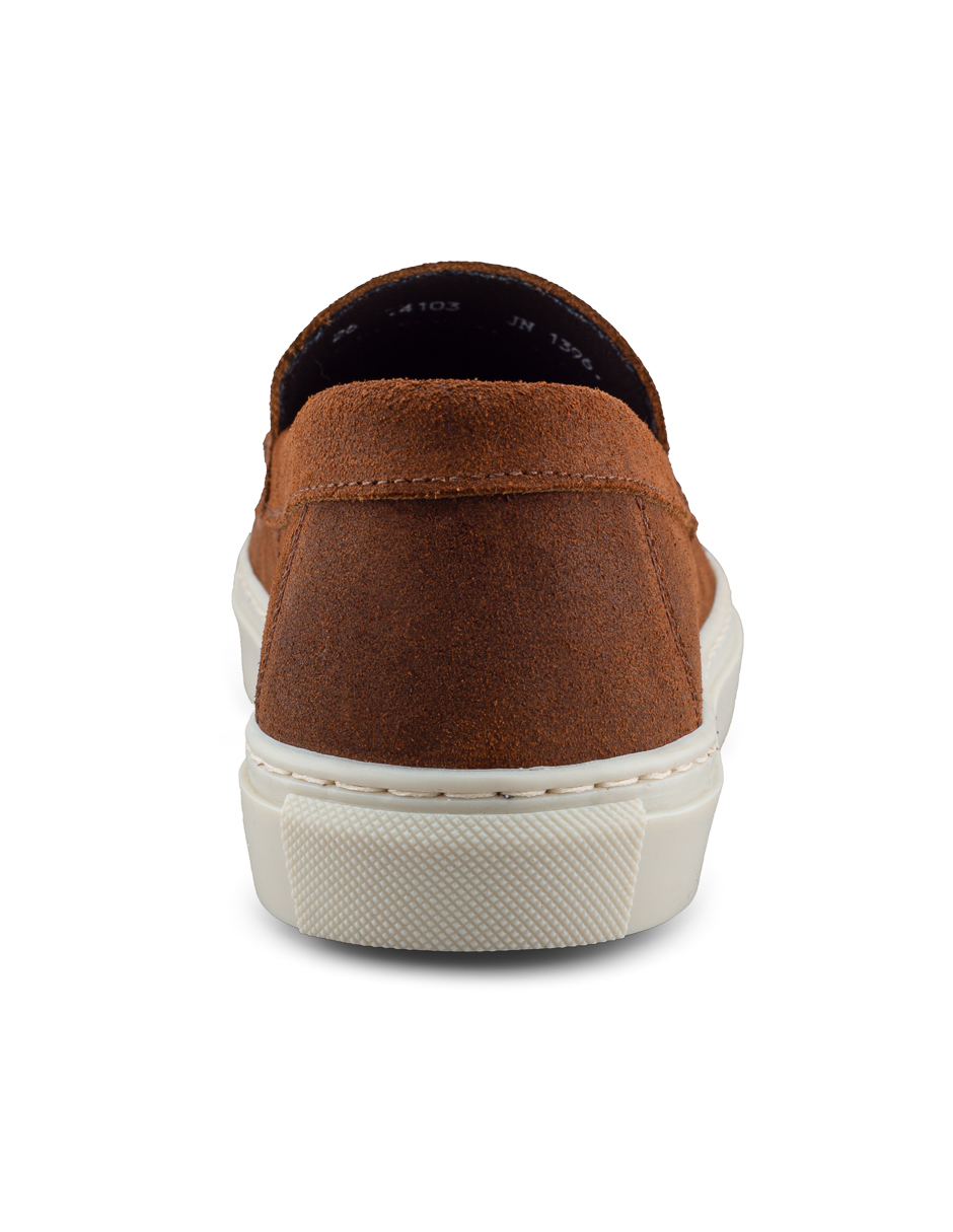 Foto 4 pulgar | Zapato Mocasín Tipo Sneaker Para Hombre En Gamuza Encerada