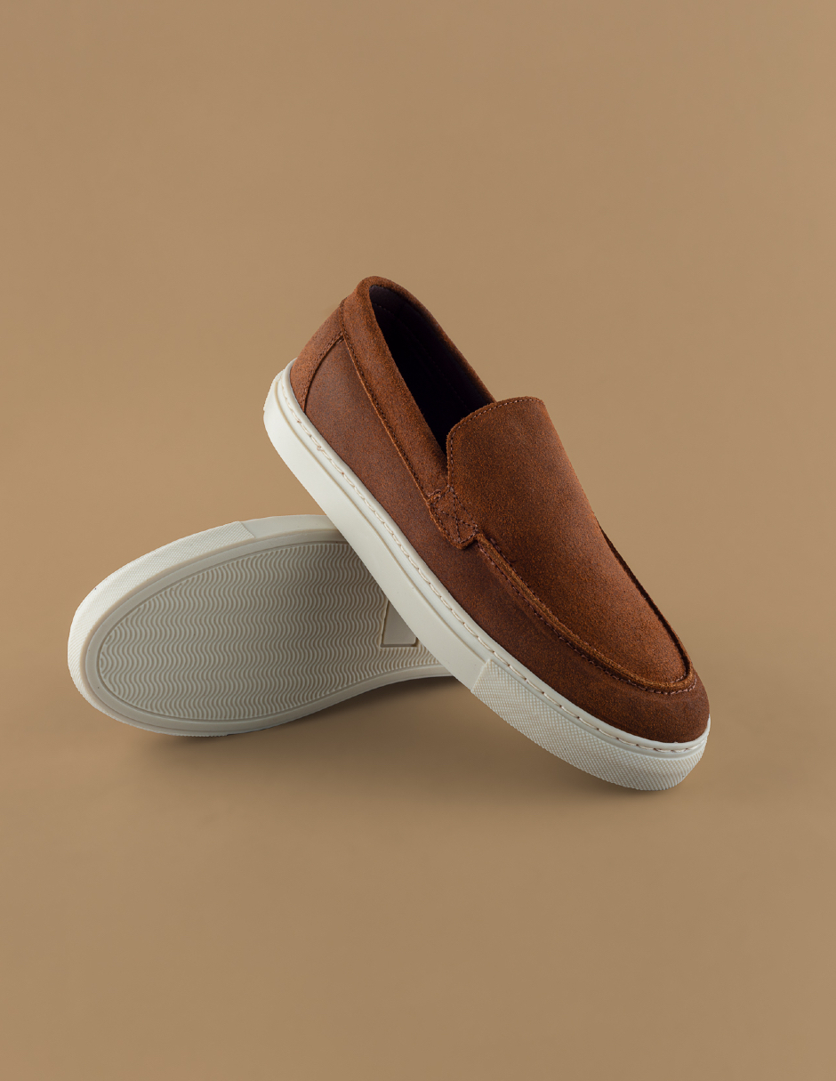 Foto 7 pulgar | Zapato Mocasín Tipo Sneaker Para Hombre En Gamuza Encerada