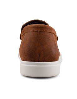 Foto 3 | Mocasín De Gamuza Café Para Hombre Con Suela Ligera Y Diseño Slip-on