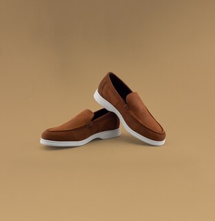 Foto 7 | Mocasín De Gamuza Café Para Hombre Con Suela Ligera Y Diseño Slip-on