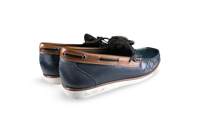 Foto 3 | Mocasín Náutico Hombre Benissimo 3605 Azul Marino Piel