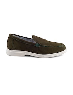 Foto 2 | Mocasín Verde De Gamuza Para Hombre Con Suela Flexible