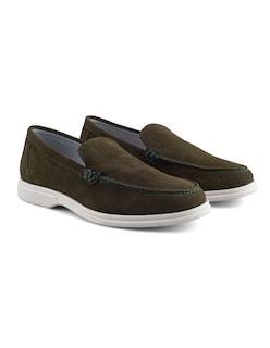 Foto 6 | Mocasín Verde De Gamuza Para Hombre Con Suela Flexible