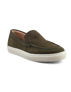 Foto 1 | Zapato Mocasín Verde De Gamuza Para Hombre Con Suela Sneaker