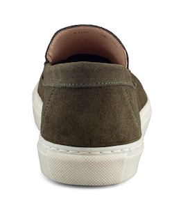 Foto 3 | Zapato Mocasín Verde De Gamuza Para Hombre Con Suela Sneaker