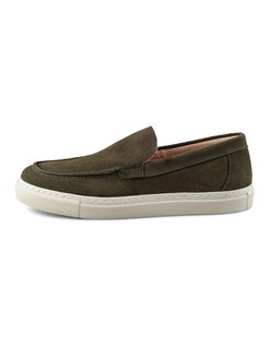 Foto 4 | Zapato Mocasín Verde De Gamuza Para Hombre Con Suela Sneaker