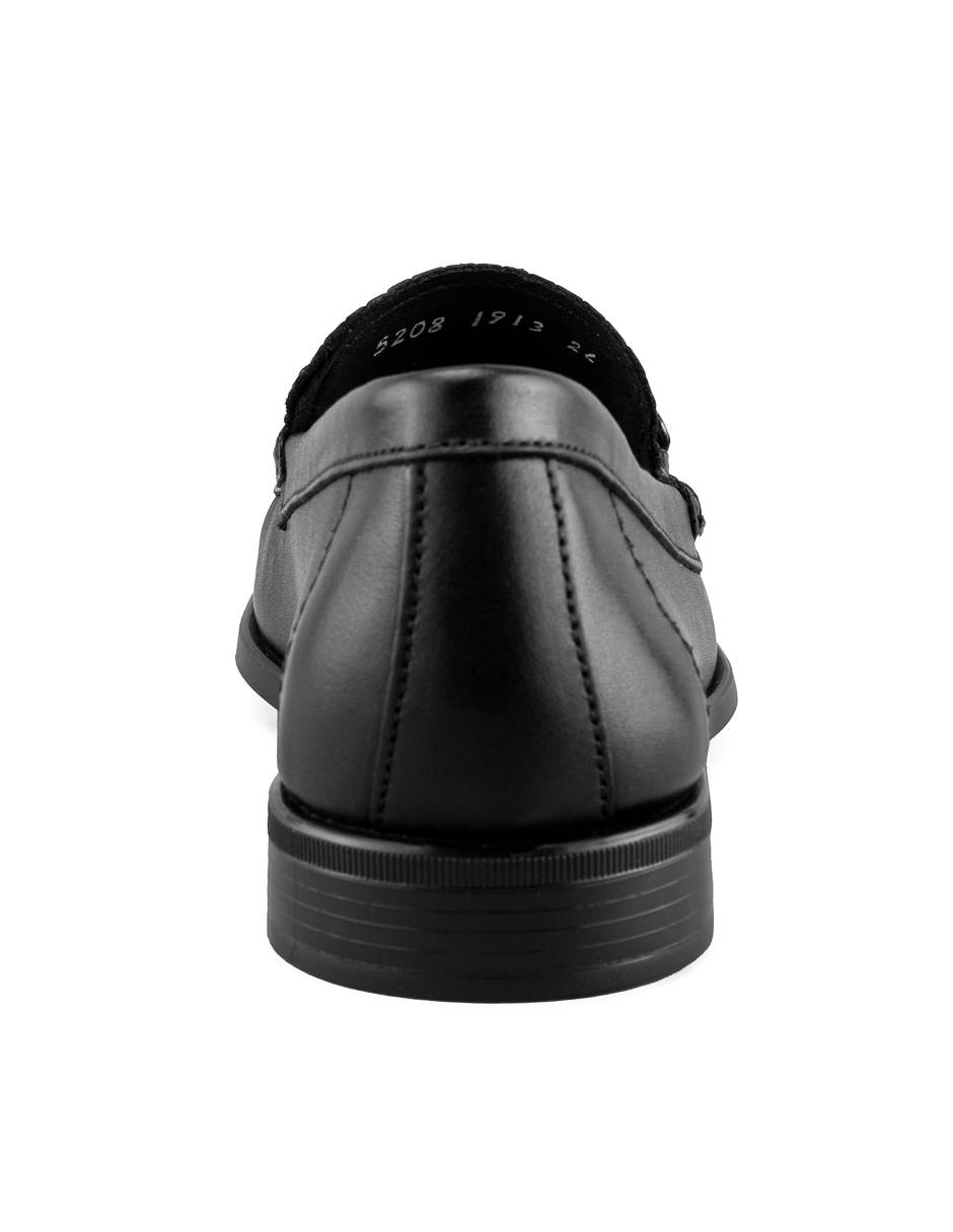 Foto 4 pulgar | Mocasín De Piel Vacuno Negro Para Caballero Con Herraje Metálico