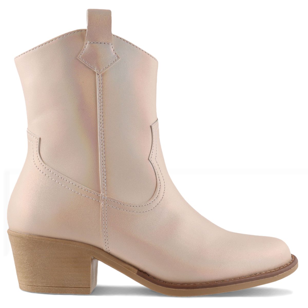 Foto 2 | Bota Vaquera Dominiq 1392 Beige para Mujer