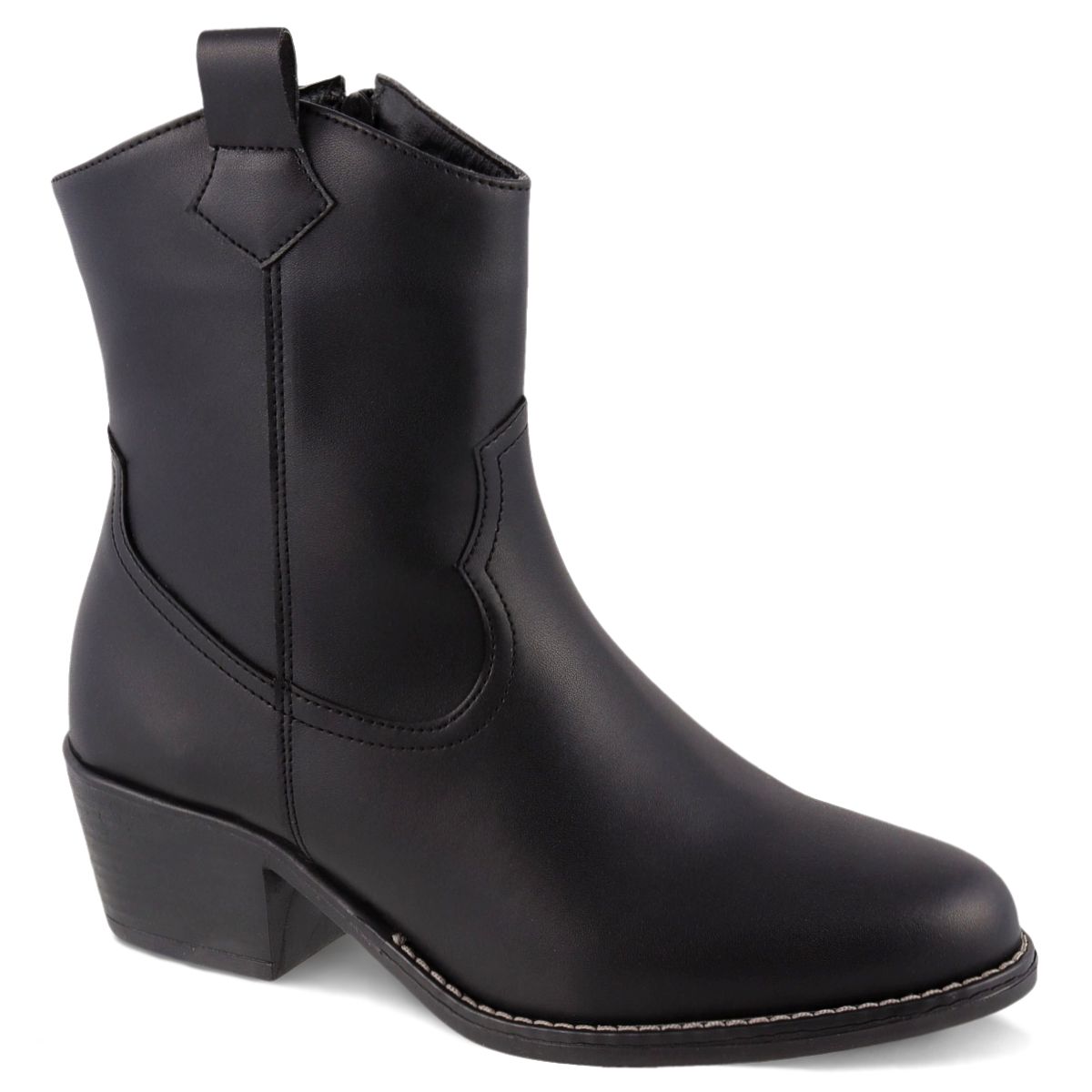 Bota Vaquera Dominiq 1392 Color Negro Para Dama