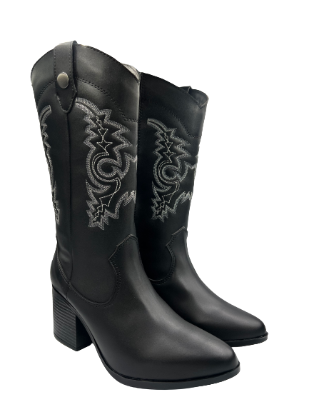 Botas Vaqueras Zenda Shoes ZEN1521N Negras para Mujer