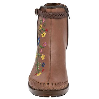 Foto 3 | Botín Mora Tierra Camel Bordados para Mujer