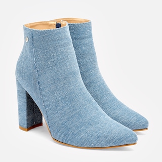 Foto 2 | Botines Moramora Para Mujer Azul de Mezclilla