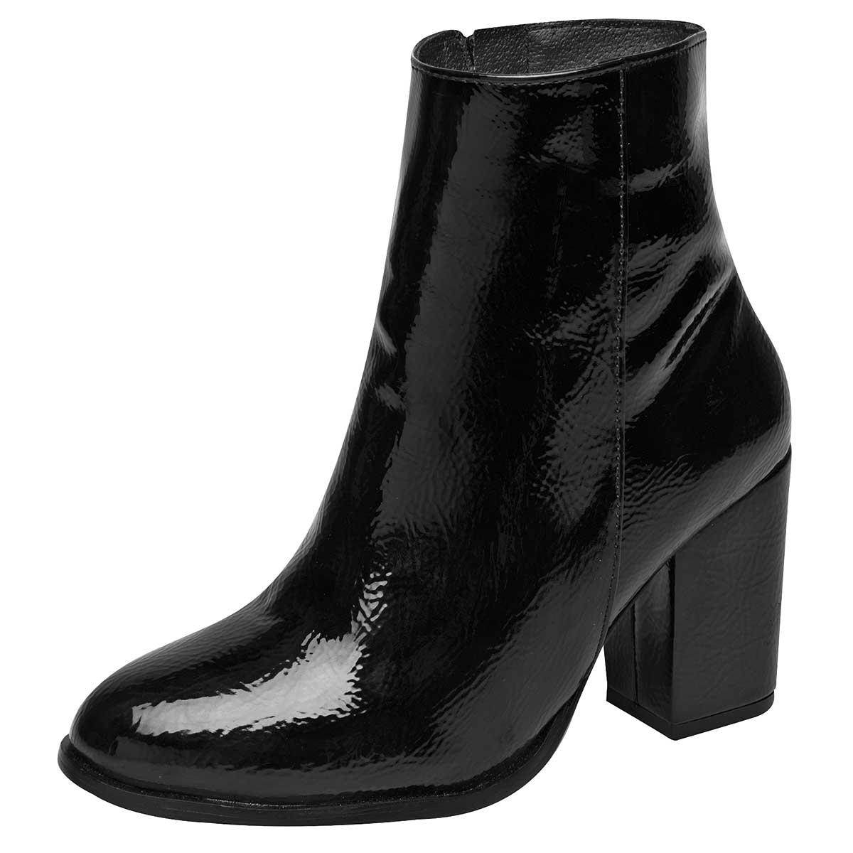 Foto 2 pulgar | Botines Catalina Negros Charol para Mujer