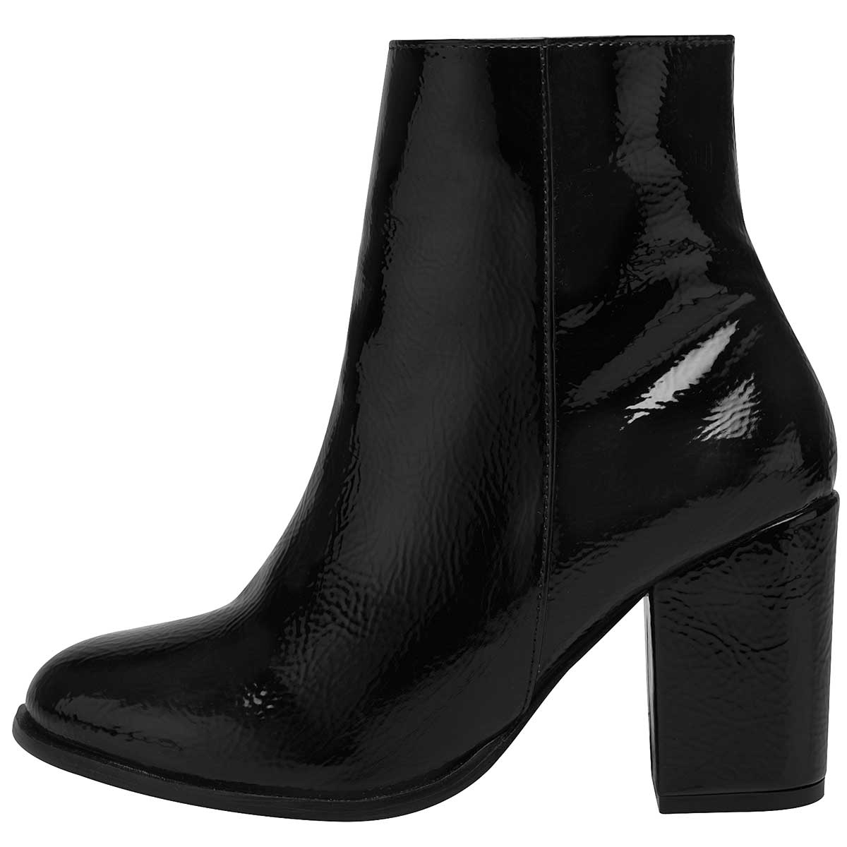 Foto 2 | Botines Catalina Negros Charol para Mujer