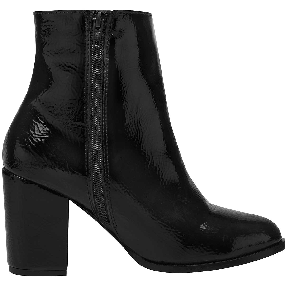 Foto 4 pulgar | Botines Catalina Negros Charol para Mujer