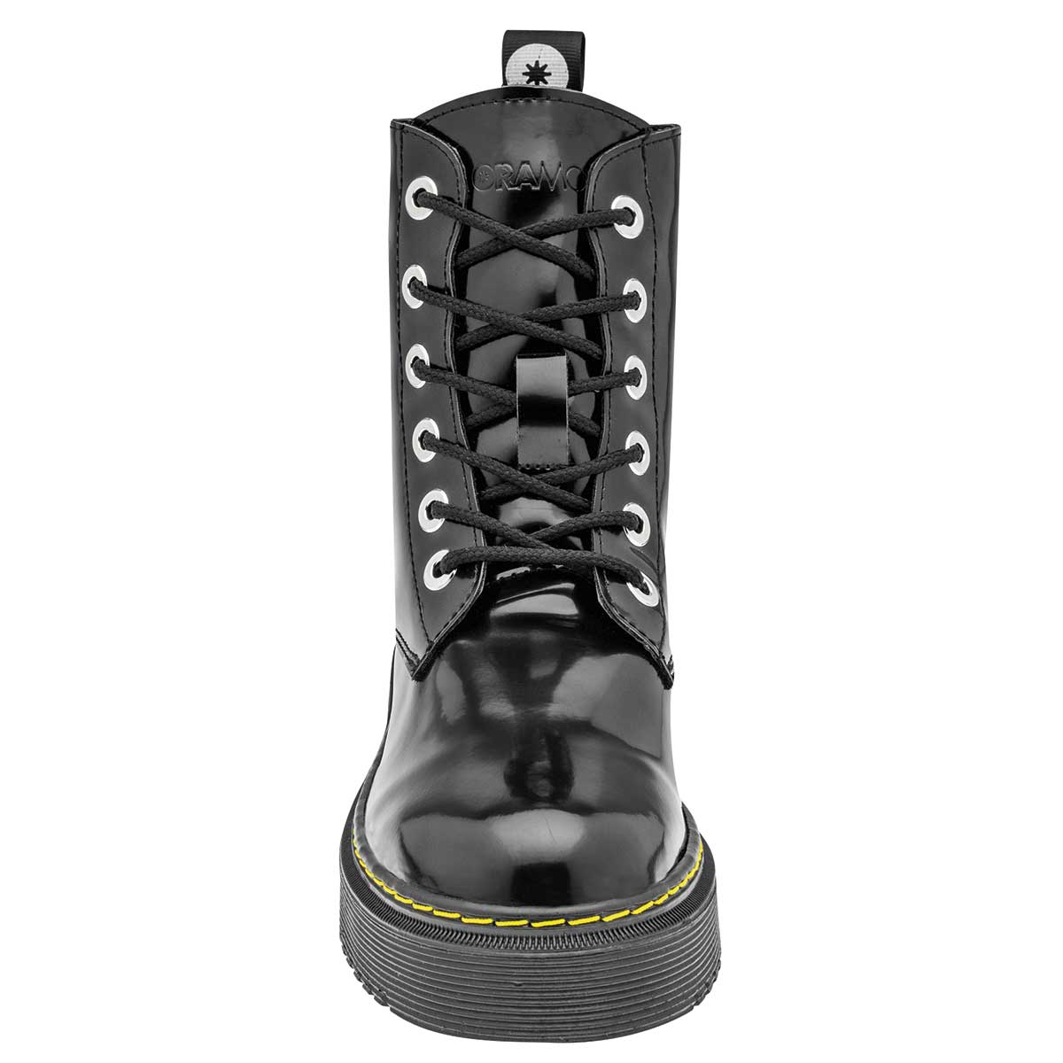 Foto 4 pulgar | Botines MoraMora Negros Charol para Mujer