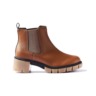 Foto 1 | Bota Chelsea Moleca Dalia Elástico Café Para Mujer