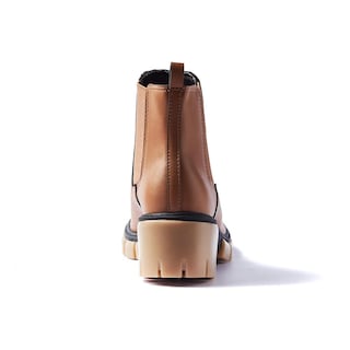 Foto 4 | Bota Chelsea Moleca Dalia Elástico Café Para Mujer
