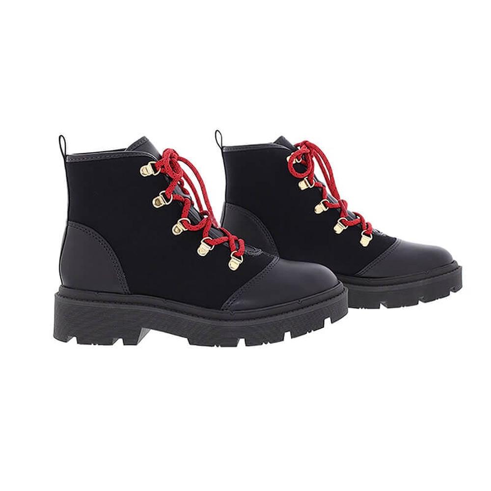 Foto 2 | Combat Boot Beira Rio Ritva Sinder Negro para Mujer