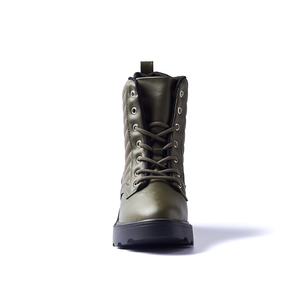 Foto 4 pulgar | Bota Combat Boot Vizzano Saula Napa Verde Oscuro para Mujer