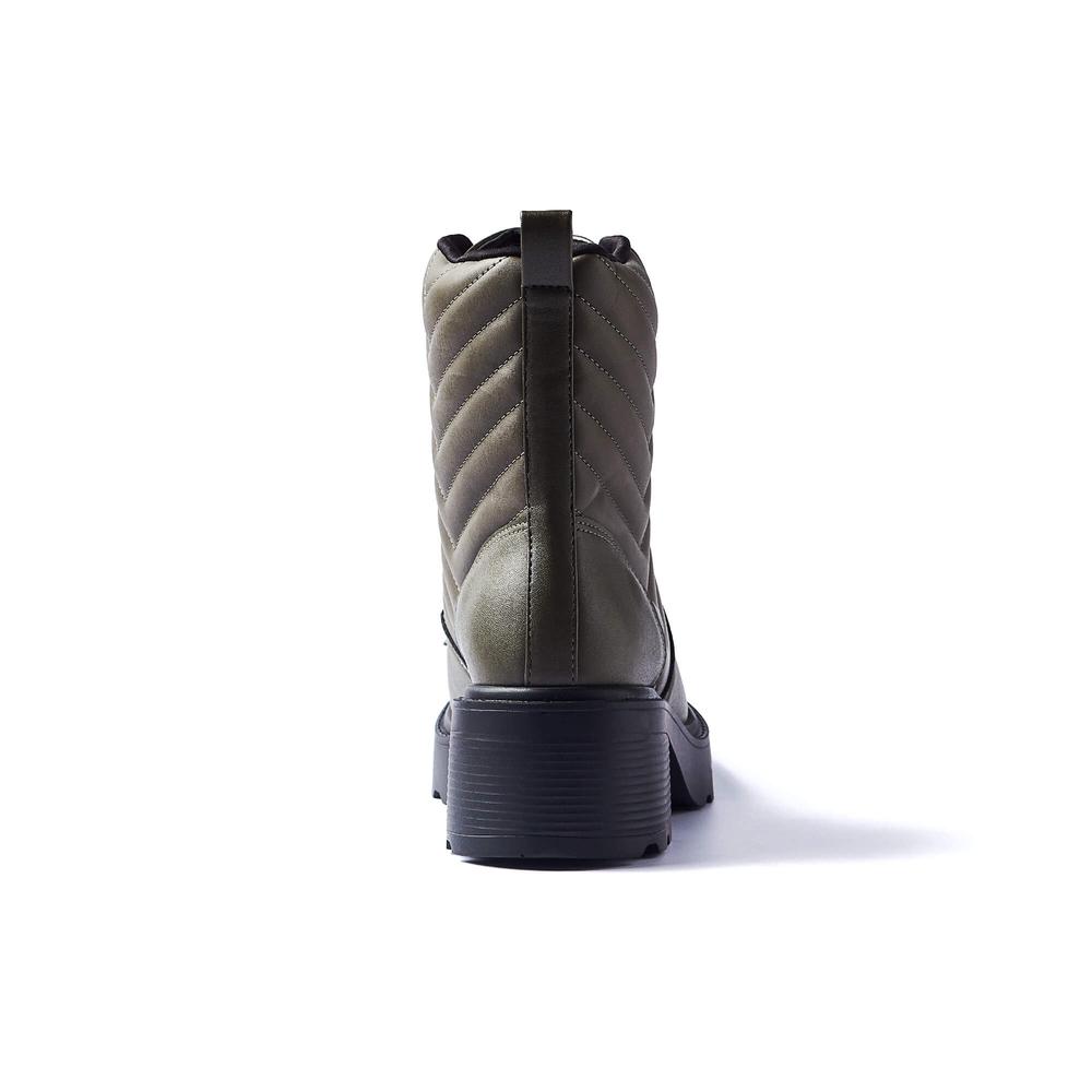 Foto 5 pulgar | Bota Combat Boot Vizzano Saula Napa Verde Oscuro para Mujer