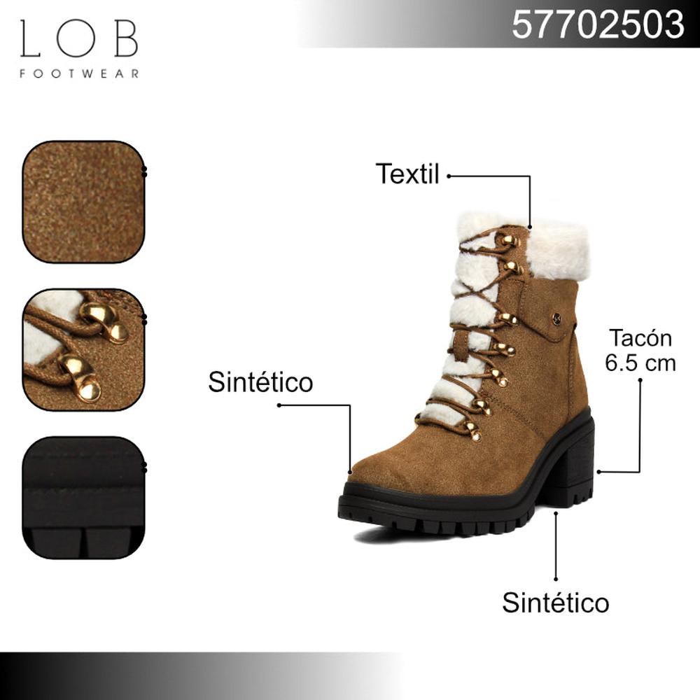 Foto 7 | Botin Para Mujer Lob Footwear 57702503 Cafe
