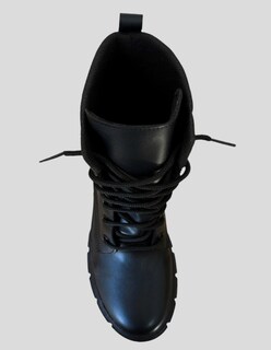 Foto 7 | Bota Combat Corta Malabis Bot-1019 Negra con Agujetas de Mujer