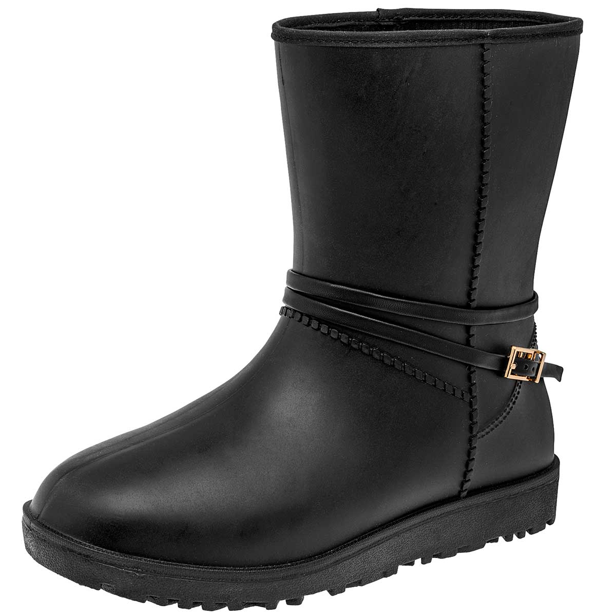 Foto 2 pulgar | Botas de Lluvia Top Moda Negras Impermeables para Mujer