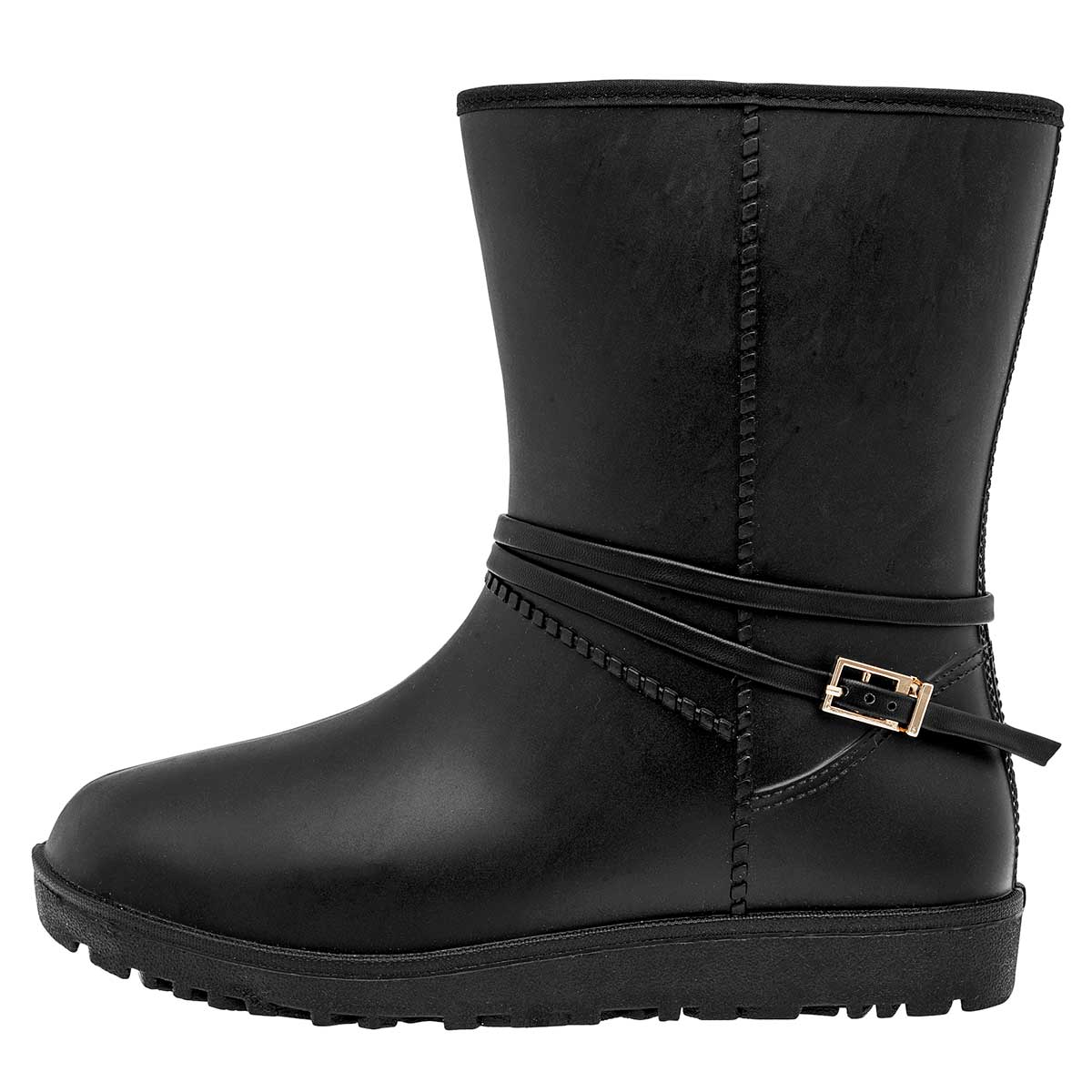 Foto 4 pulgar | Botas de Lluvia Top Moda Negras Impermeables para Mujer