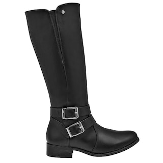 Foto 3 | Botas Largas Etnia Negras de Piso para Mujer