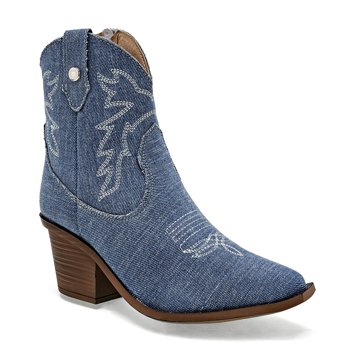 Bota Moramora Con Peluche Azul Código 124660-e para Mujer