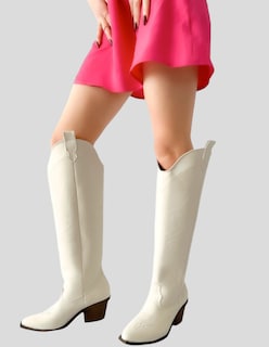 Foto 2 | Botas Malabis Blancas para Mujer