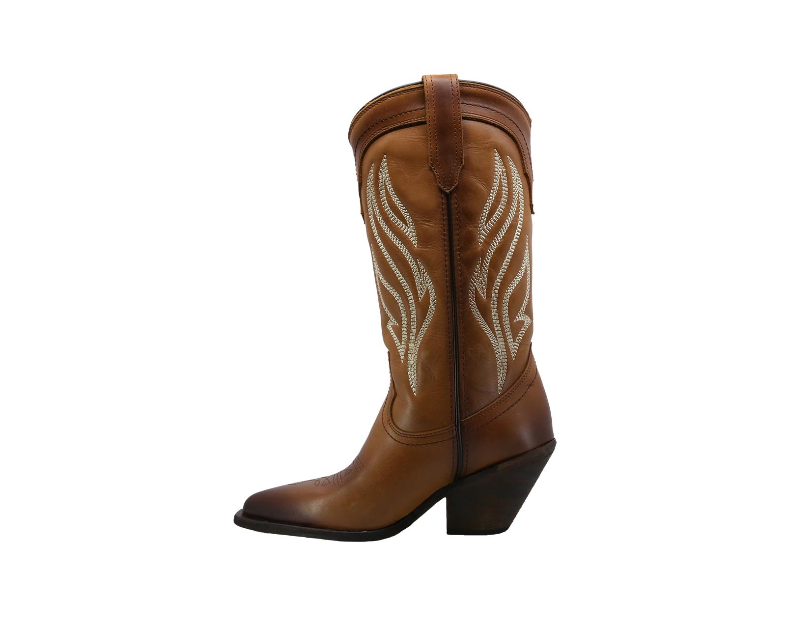 Foto 5 pulgar | Bota Cowboy de Piel Triples Boots Delicias 36180 Café para Dama