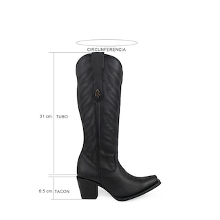 Foto 6 | Botas Ladies El Malcreado Lm03 Negras para Mujer