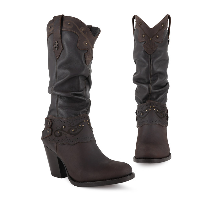 Foto 5 pulgar | Botas Bella Chocolate Ladies el Malcreado Lm136 para Mujer