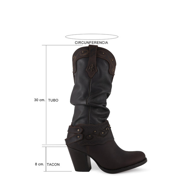 Foto 7 | Botas Bella Chocolate Ladies el Malcreado Lm136 para Mujer