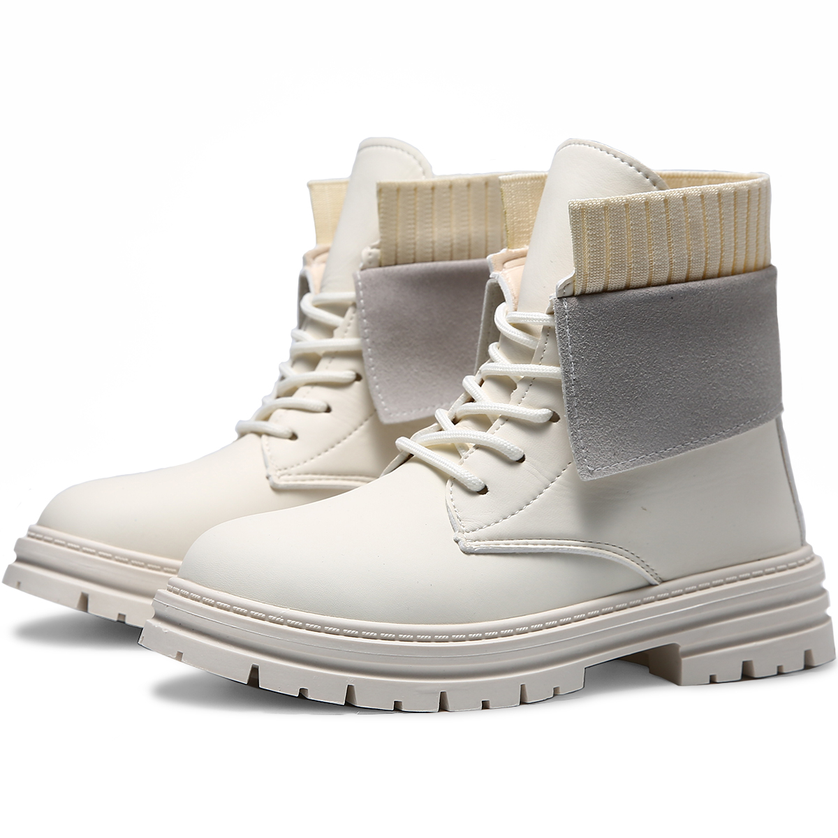 Foto 2 pulgar | Botas Shendy Vendy Beige Tipo Piel Casual para Mujer