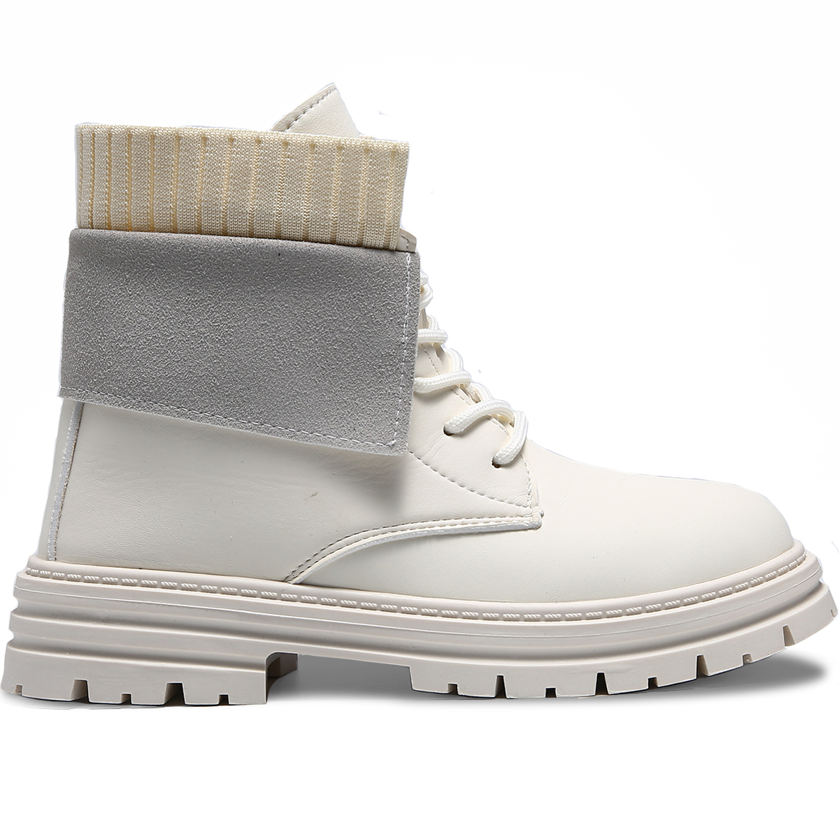 Foto 3 pulgar | Botas Shendy Vendy Beige Tipo Piel Casual para Mujer