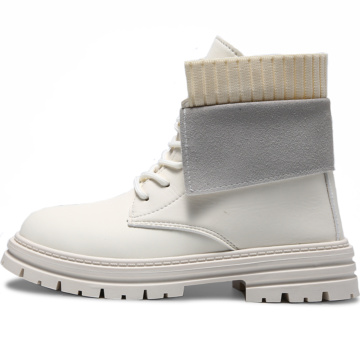 Foto 4 pulgar | Botas Shendy Vendy Beige Tipo Piel Casual para Mujer