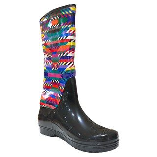 Foto 2 | Botas de Lluvia Moebius Multicolor Rayas para Mujer